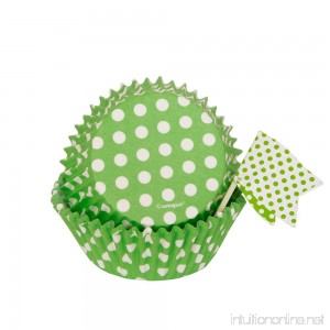 Lime Green Polka Dot Cupcake Kit for 24 - B00KMWF6FU